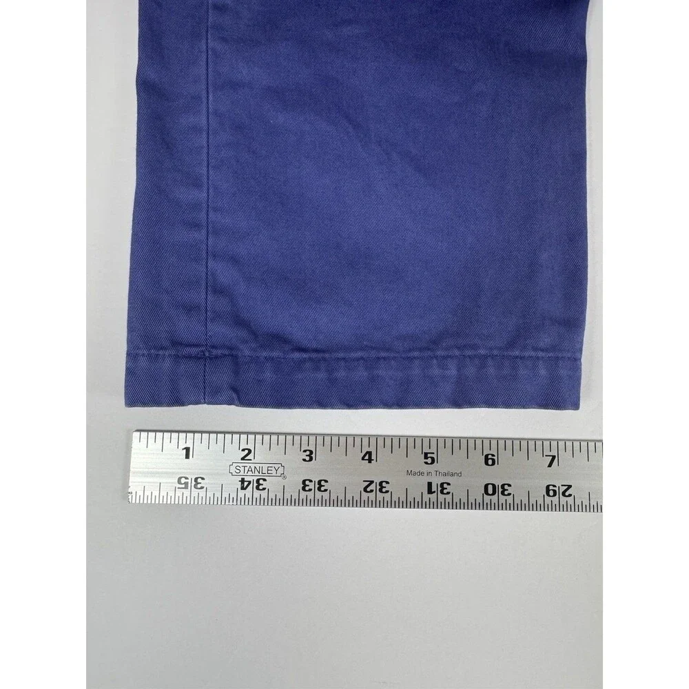 Timo Weiland Womens Pants SIze 44 Washed Navy Blue EU Made Chinos Straight Leg‎